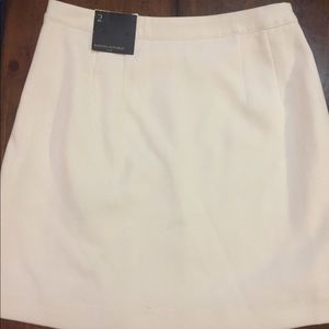 Cream skirt with zipper